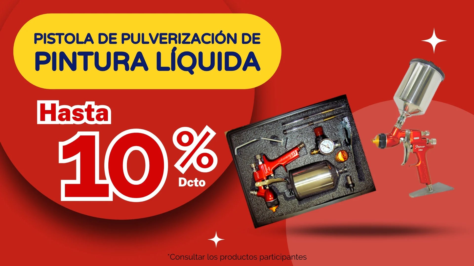 Pistola de Pulverización de Pintura Líquida