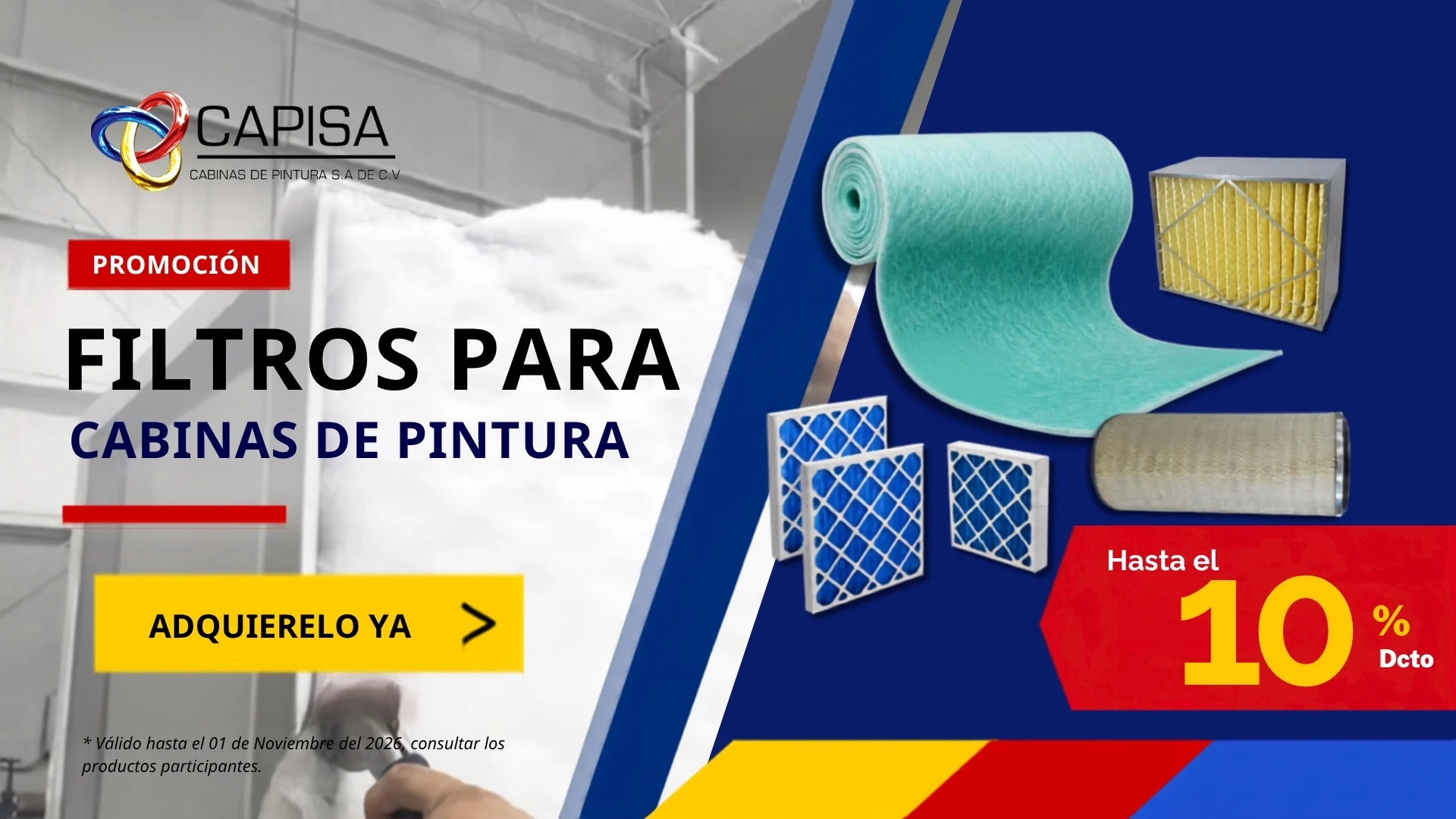 Filtros para Cabinas de Pintura