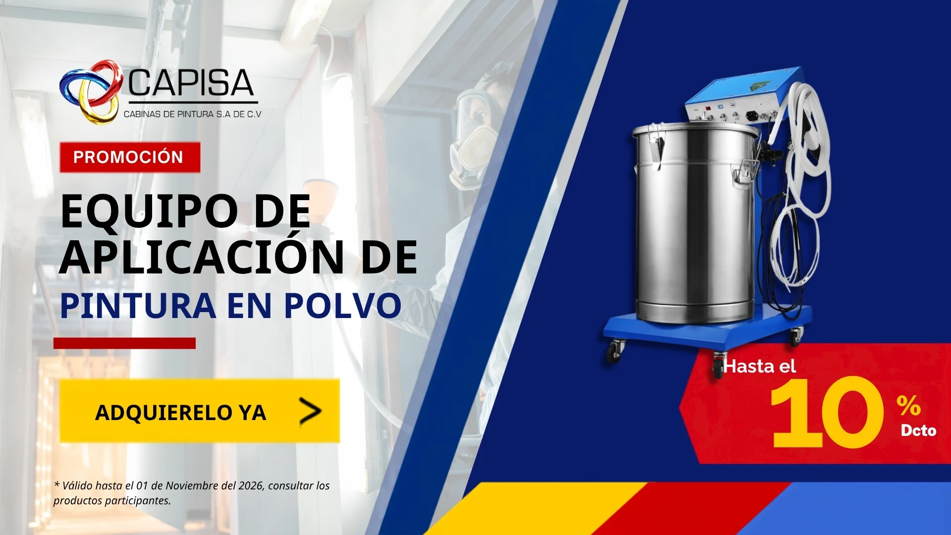 Equipo de Aplicación de Pintura en Polvo Electrostática